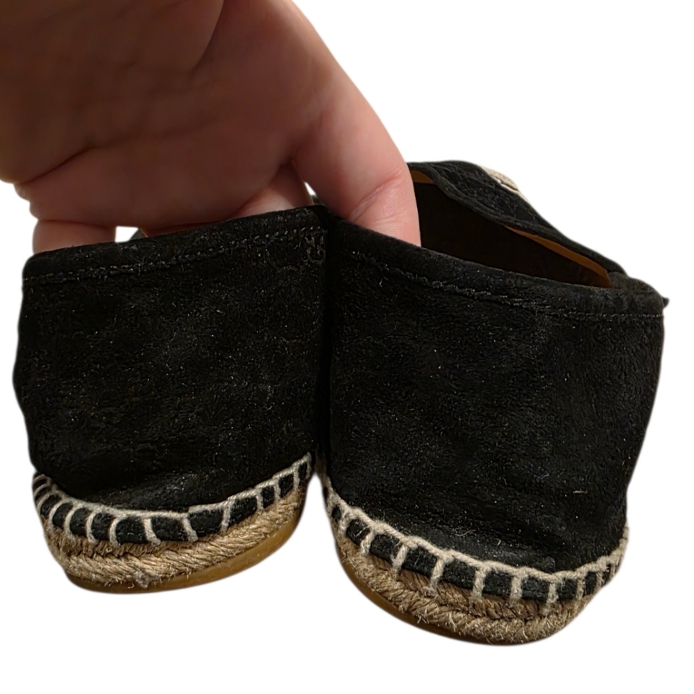 Gucci Monogram Espadrilles Flats Black GG Suede Microguccissima Size EU 39.5 - Picture 5 of 11